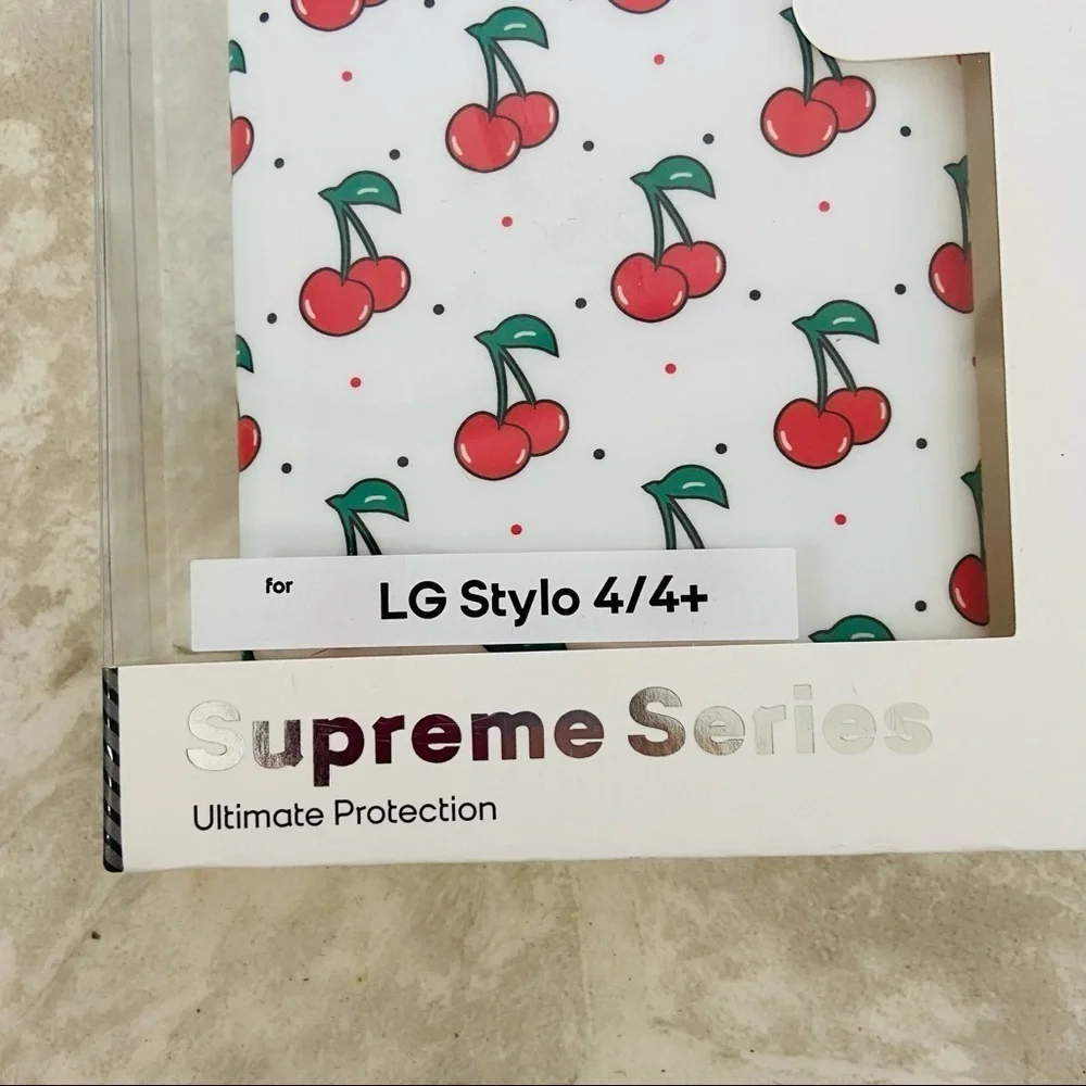 LG stylo 4/4T white cherry ultimate protective phone case supreme series